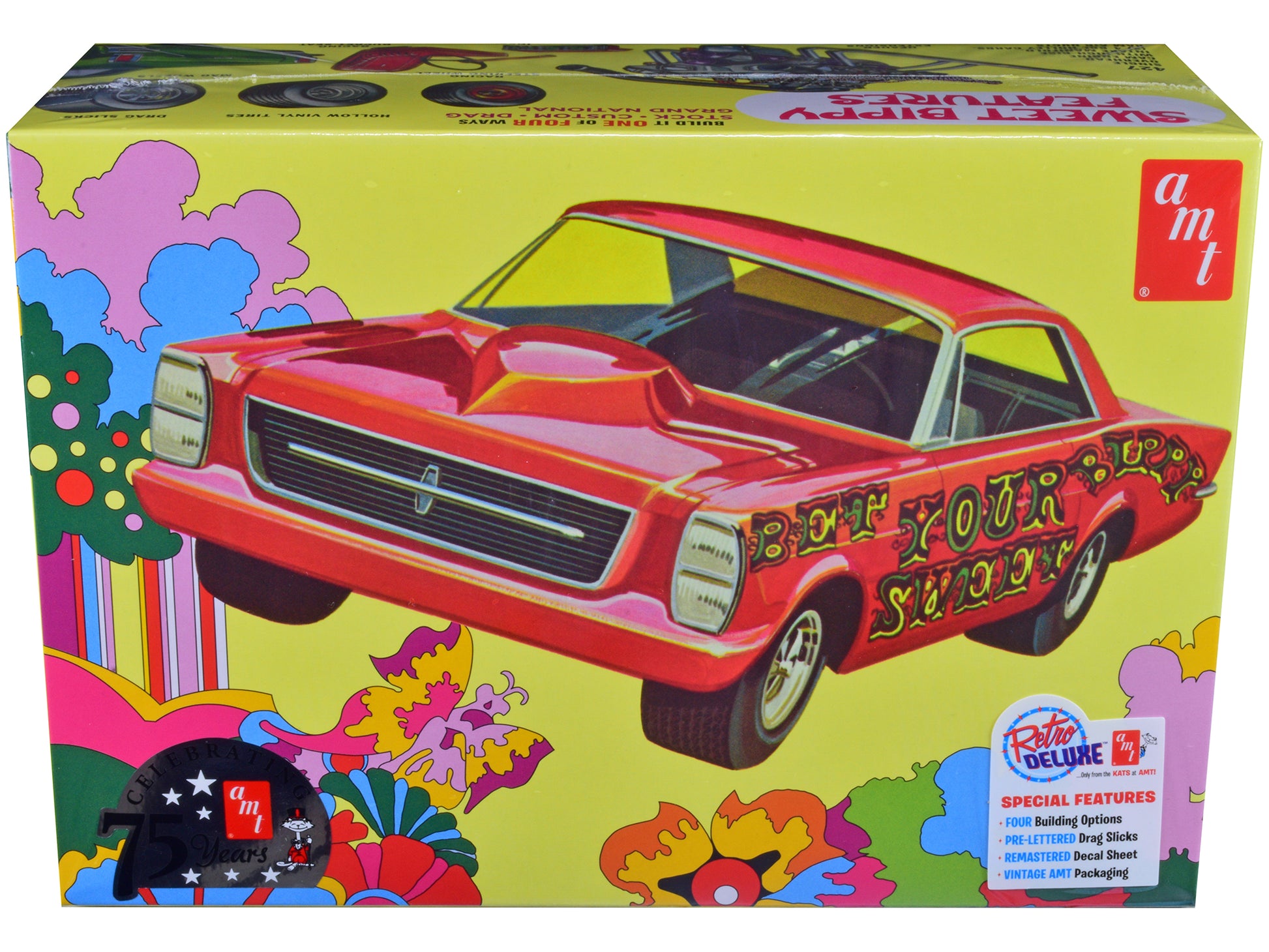 Skill 2 Model Kit 1966 Ford Galaxie 500 Hardtop "Sweet Bippy" 4-in-1 Kit 1/25 Scale Model by AMT-DiecastModeler.com