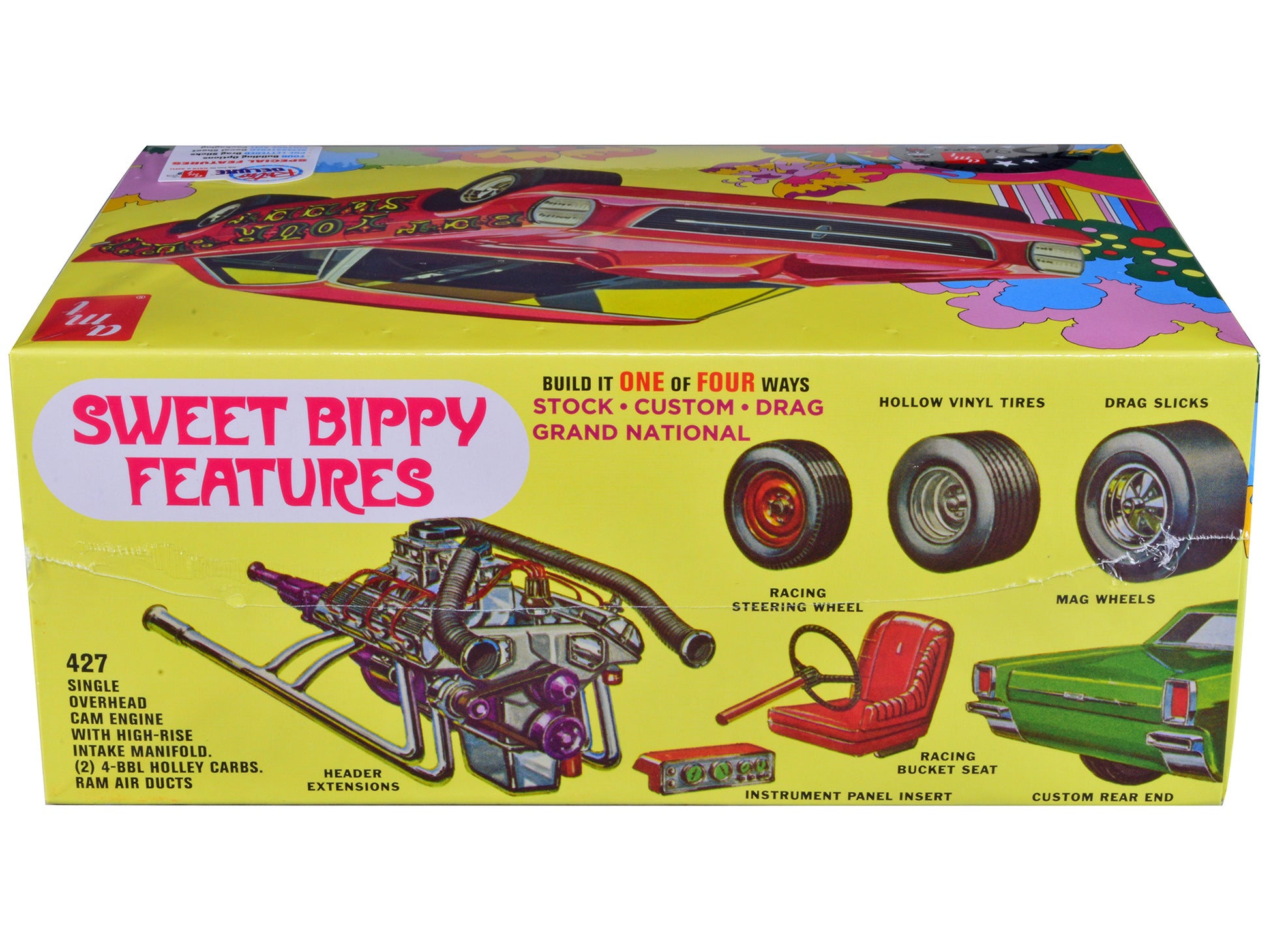 Skill 2 Model Kit 1966 Ford Galaxie 500 Hardtop "Sweet Bippy" 4-in-1 Kit 1/25 Scale Model by AMT-DiecastModeler.com