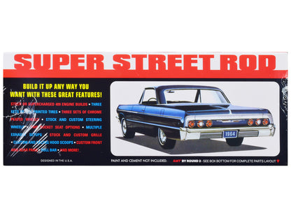 Skill 2 Model Kit 1964 Chevrolet Impala "Super Street Rod" 3-in-1 Kit 1/25 Scale Model by AMT-DiecastModeler.com