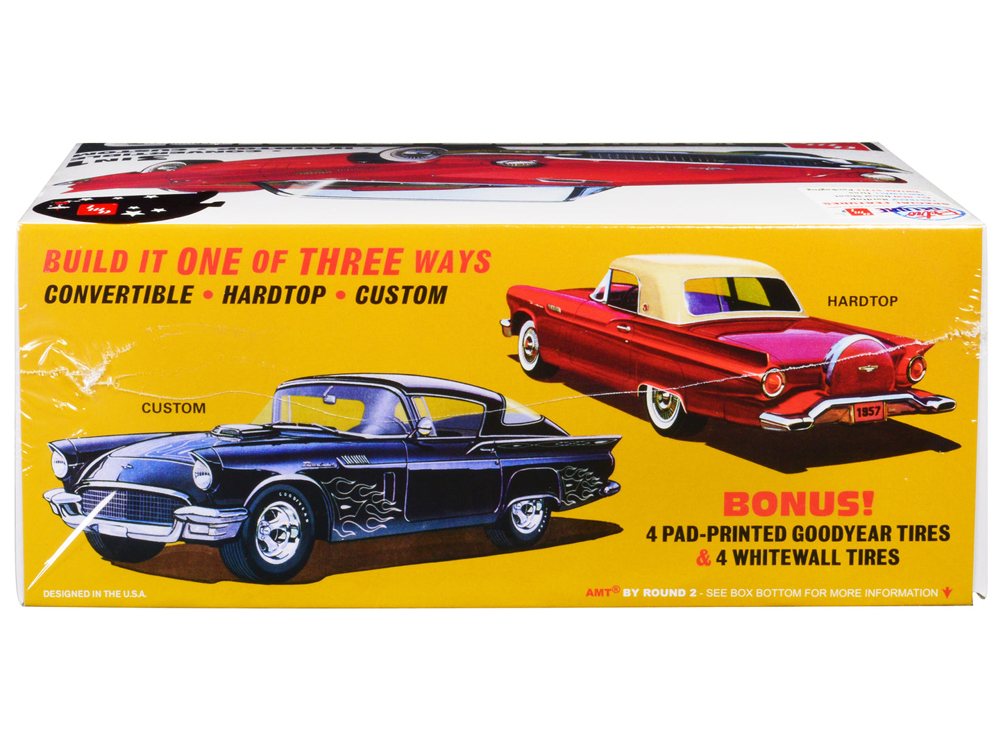 Skill 2 Model Kit 1957 Ford Thunderbird 3-in-1 Kit 1/25 Scale Model by AMT-DiecastModeler.com