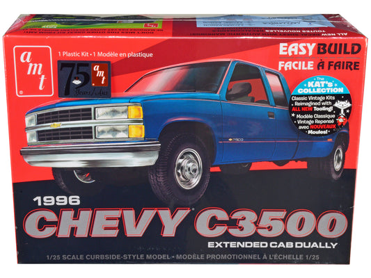 Skill 2 Model Kit 1996 Chevrolet C3500 Extended Cab Dually Pickup Truck "Easy Build" 1/25 Scale Model by AMT