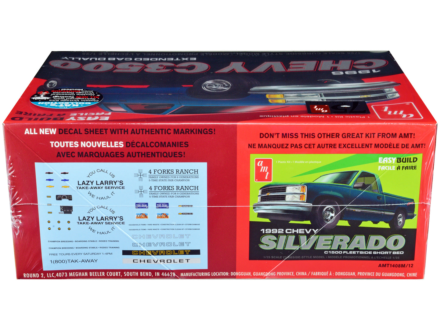 Skill 2 Model Kit 1996 Chevrolet C3500 Extended Cab Dually Pickup Truck "Easy Build" 1/25 Scale Model by AMT