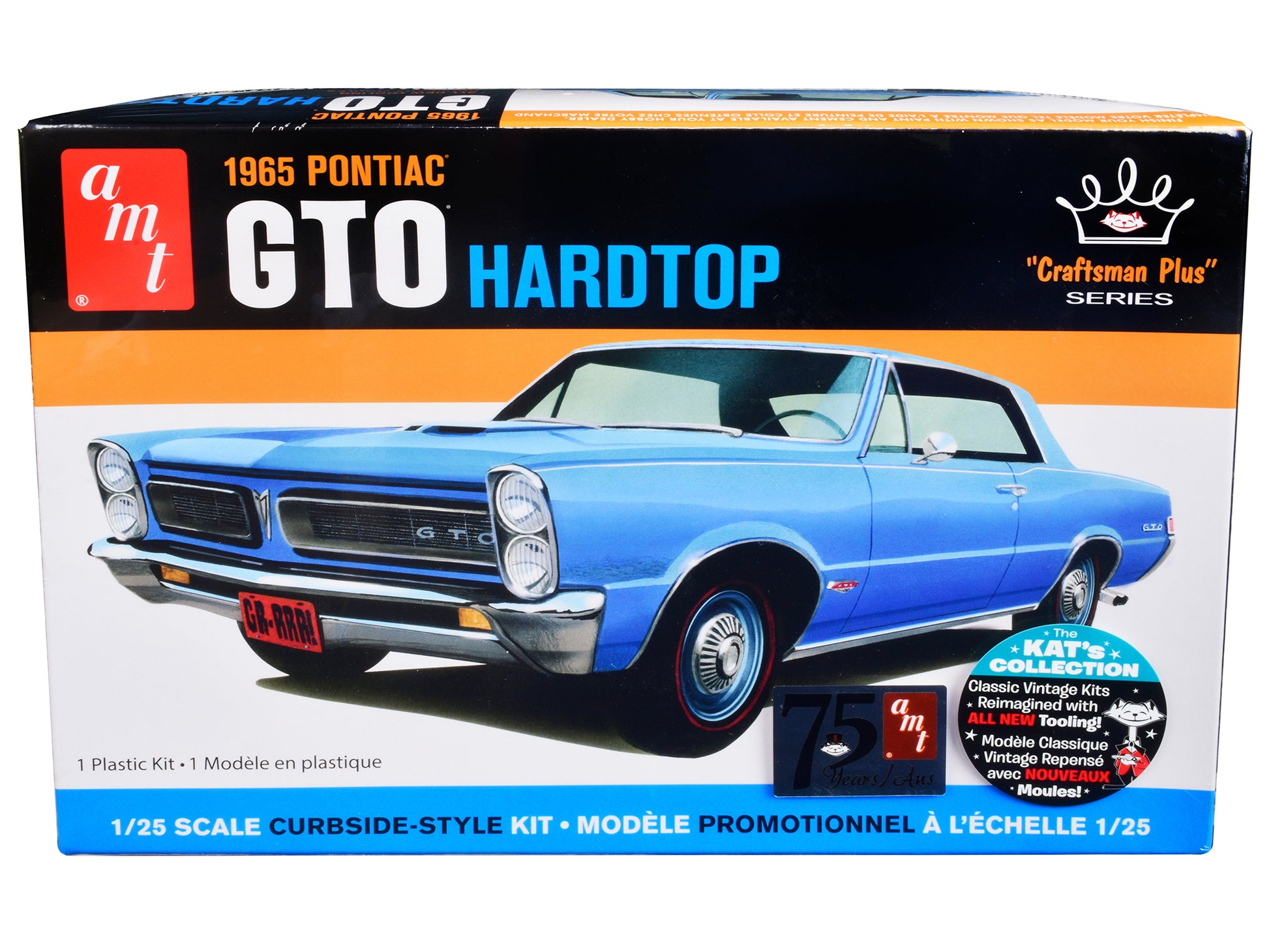 Skill 2 Model Kit 1965 Pontiac GTO Hardtop "Craftsman Plus" Series 1/25 Scale Model by AMT-DiecastModeler.com