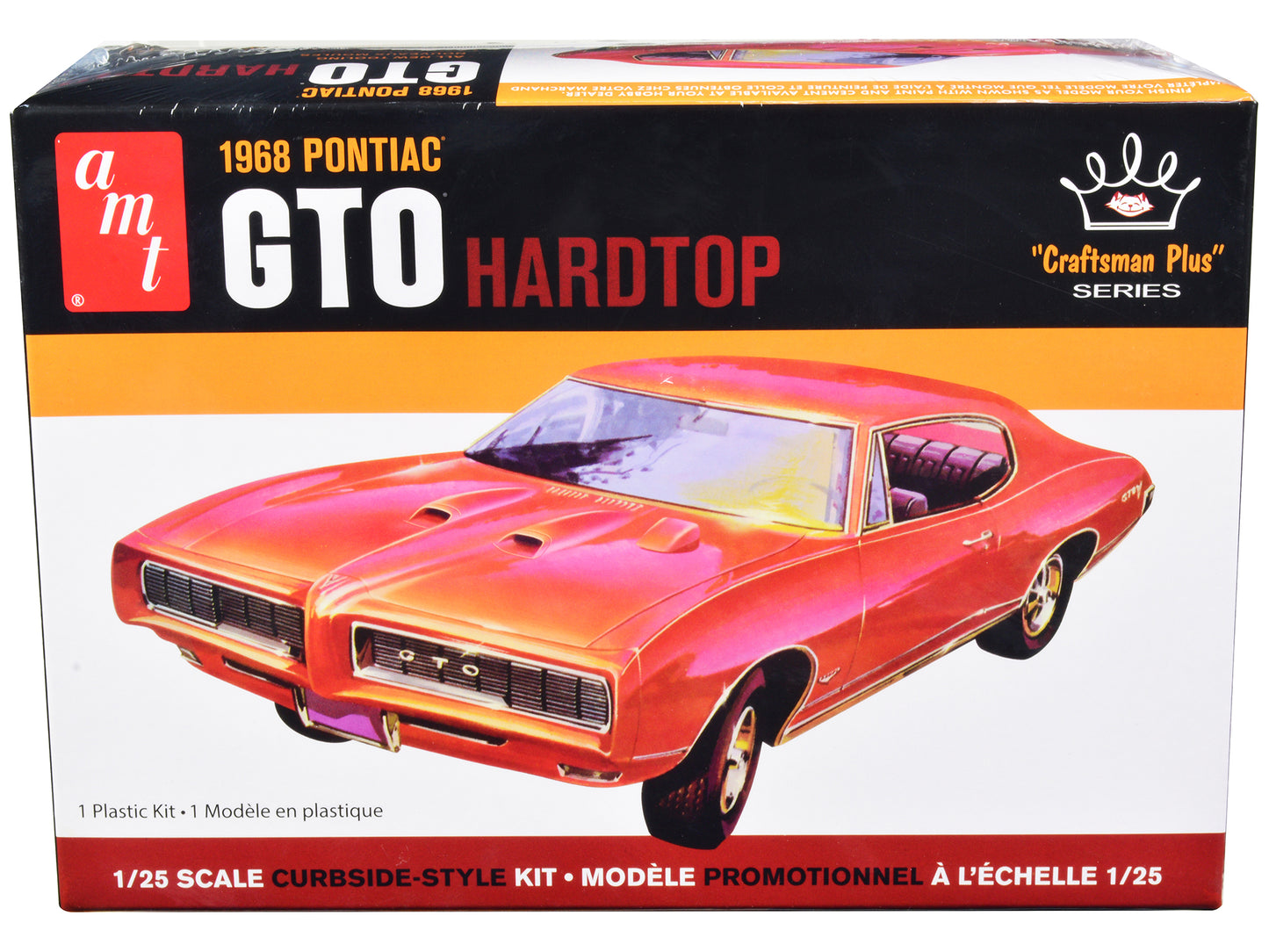 Skill 2 Model Kit 1968 Pontiac GTO Hardtop "Craftsman Plus" Series 1/25 Scale Model by AMT-DiecastModeler.com