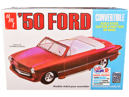 Skill 2 Model Kit 1950 Ford Convertible "Street Rods" 3-in-1 Kit 1/25 Scale Model by AMT-DiecastModeler.com