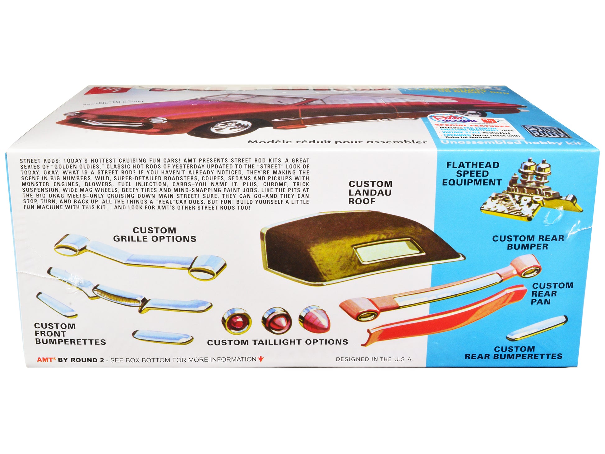 Skill 2 Model Kit 1950 Ford Convertible "Street Rods" 3-in-1 Kit 1/25 Scale Model by AMT-DiecastModeler.com