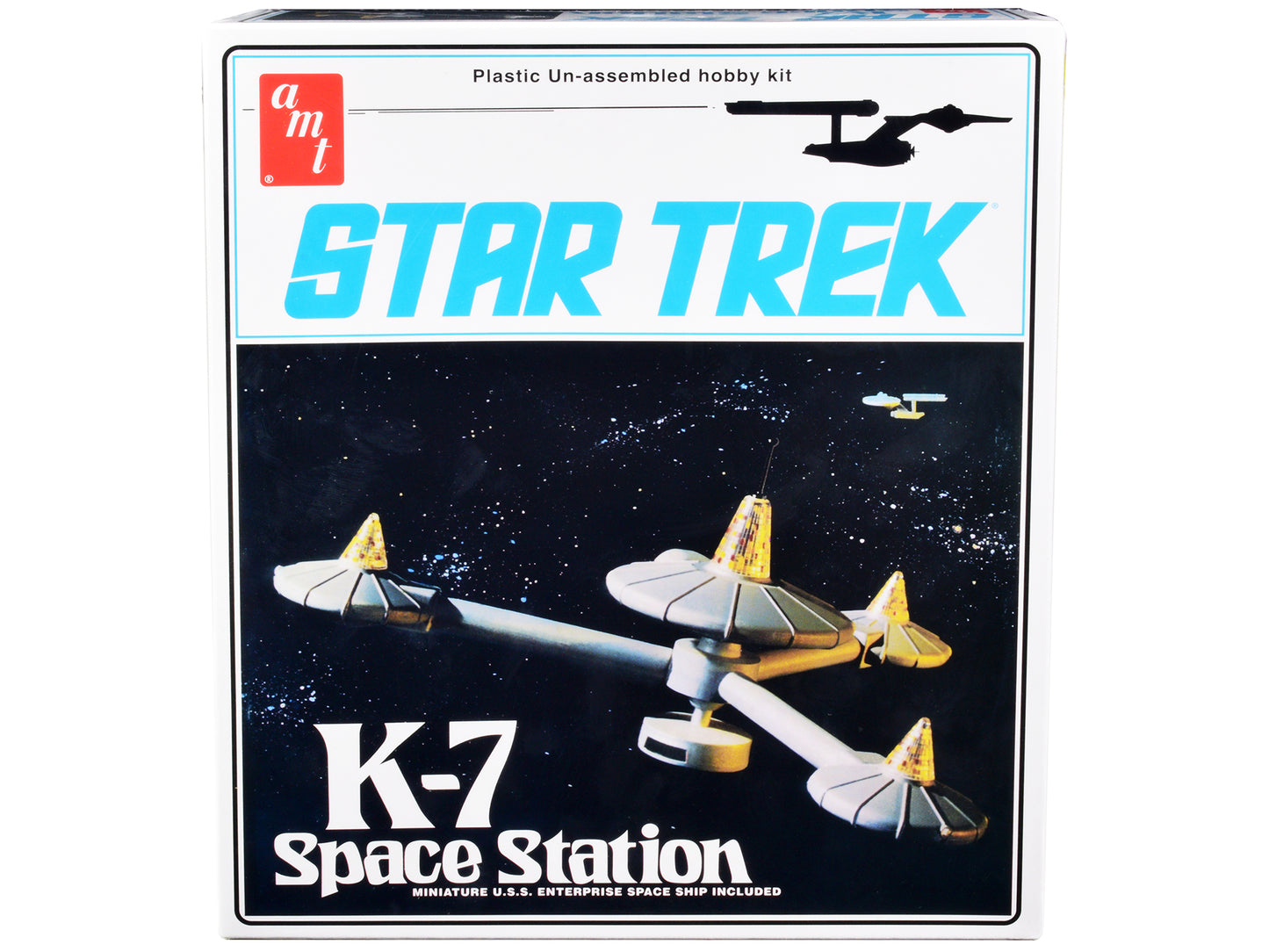 Skill 2 Model Kit K-7 Space Station "Star Trek" (1966-1969) TV Series 1/7600 Scale Model by AMT-DiecastModeler.com