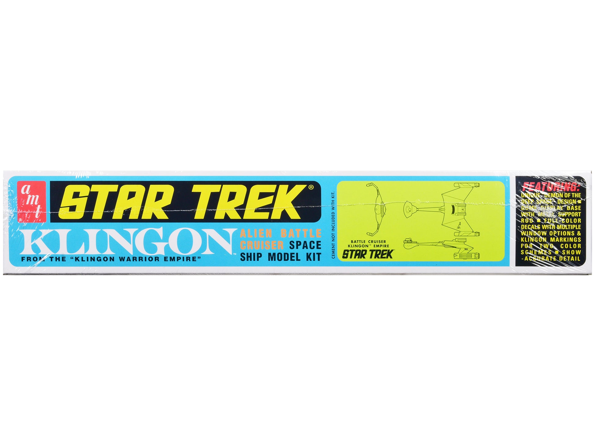 Skill 2 Model Kit "Klingon Warrior Empire" Alien Battle Cruiser "Star Trek" (1966-1969) TV Series 1/650 Scale Model by AMT-DiecastModeler.com