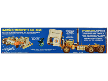 Skill 3 Model Kit Kenworth K-123 Cabover Truck Tractor "Gulf Oil" 1/25 Scale Model by AMT-DiecastModeler.com