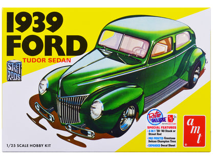 Skill 2 Model Kit 1939 Ford Tudor Sedan "Street Rod" Series 1/25 Scale Model by AMT-DiecastModeler.com