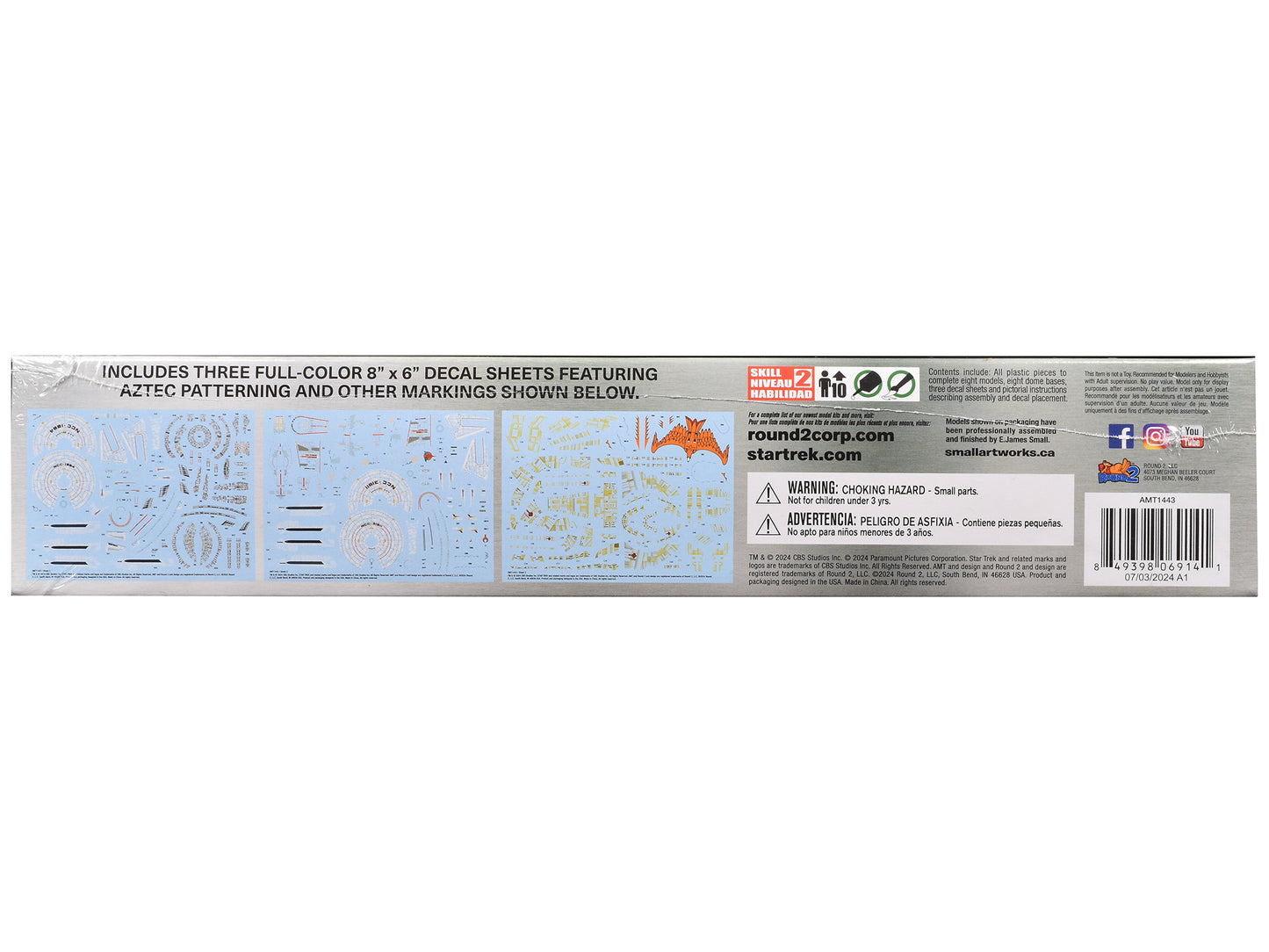 Skill 2 Model Kit Allies and Adversaries Space Ship Set "Star Trek" Franchise 1/2500 Scale Model by AMT