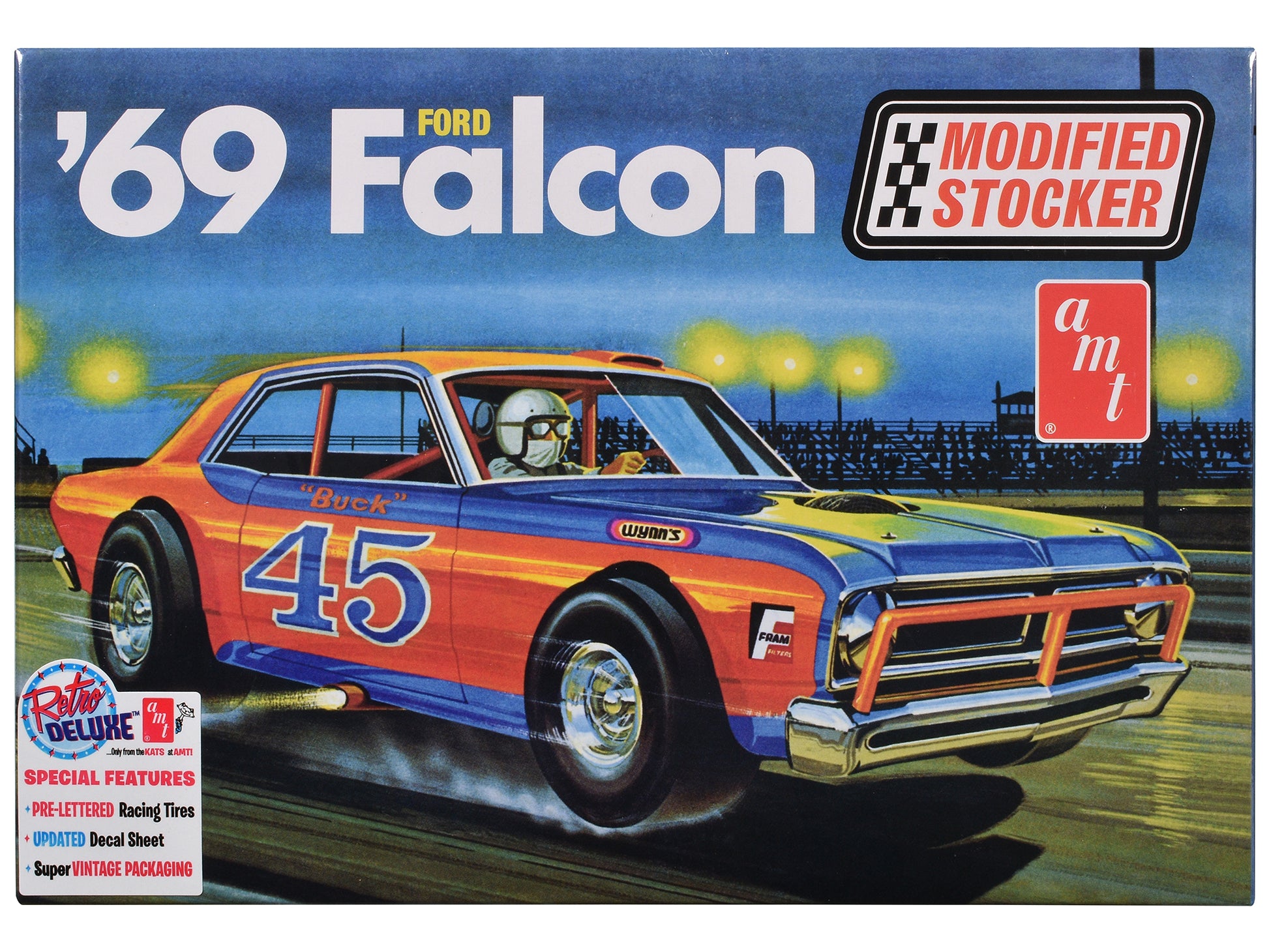 Skill 2 Model Kit 1969 Ford Falcon Modified Stocker 1/25 Scale Model by AMT-DiecastModeler.com