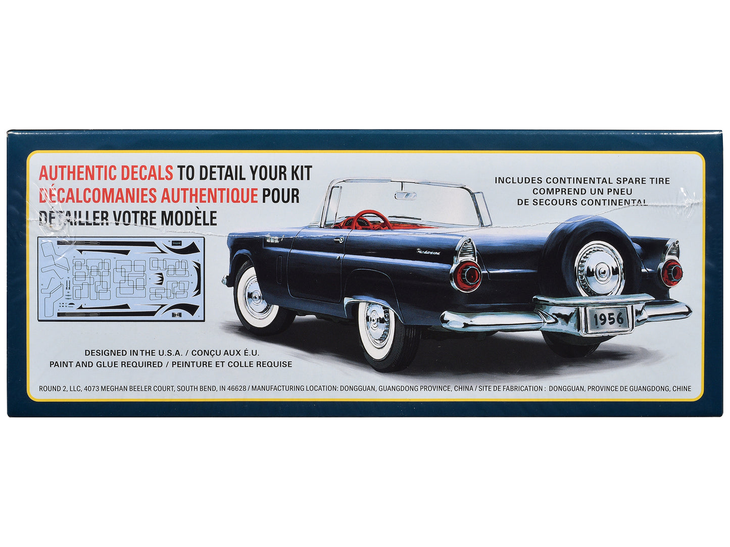 Skill 2 Model Kit 1956 Ford Thunderbird 1/25 Scale Model by AMT-DiecastModeler.com