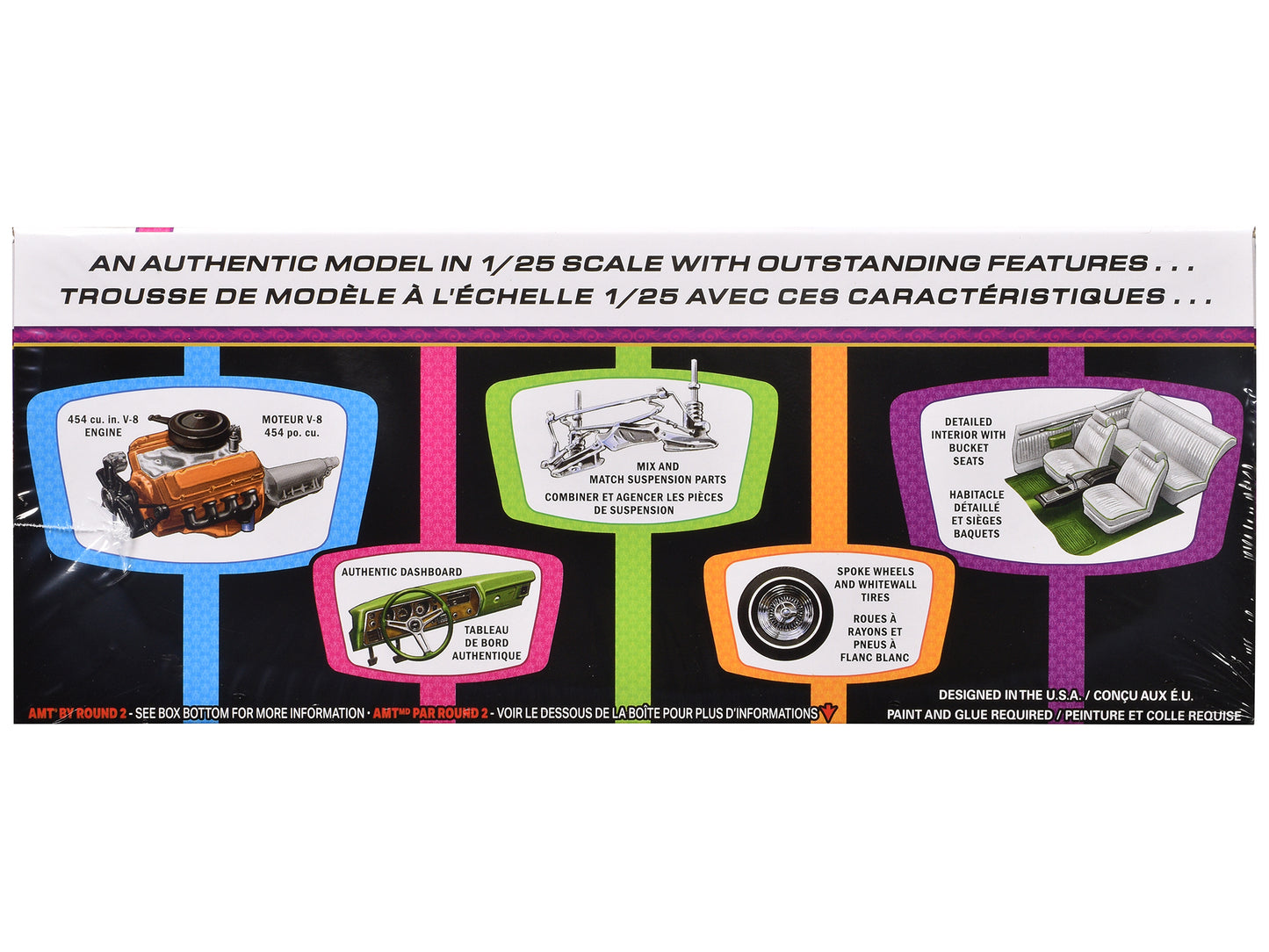 Skill 2 Model Kit 1970 Chevrolet Monte Carlo Lowrider "Kustom Kruisers" 1/25 Scale Model by AMT