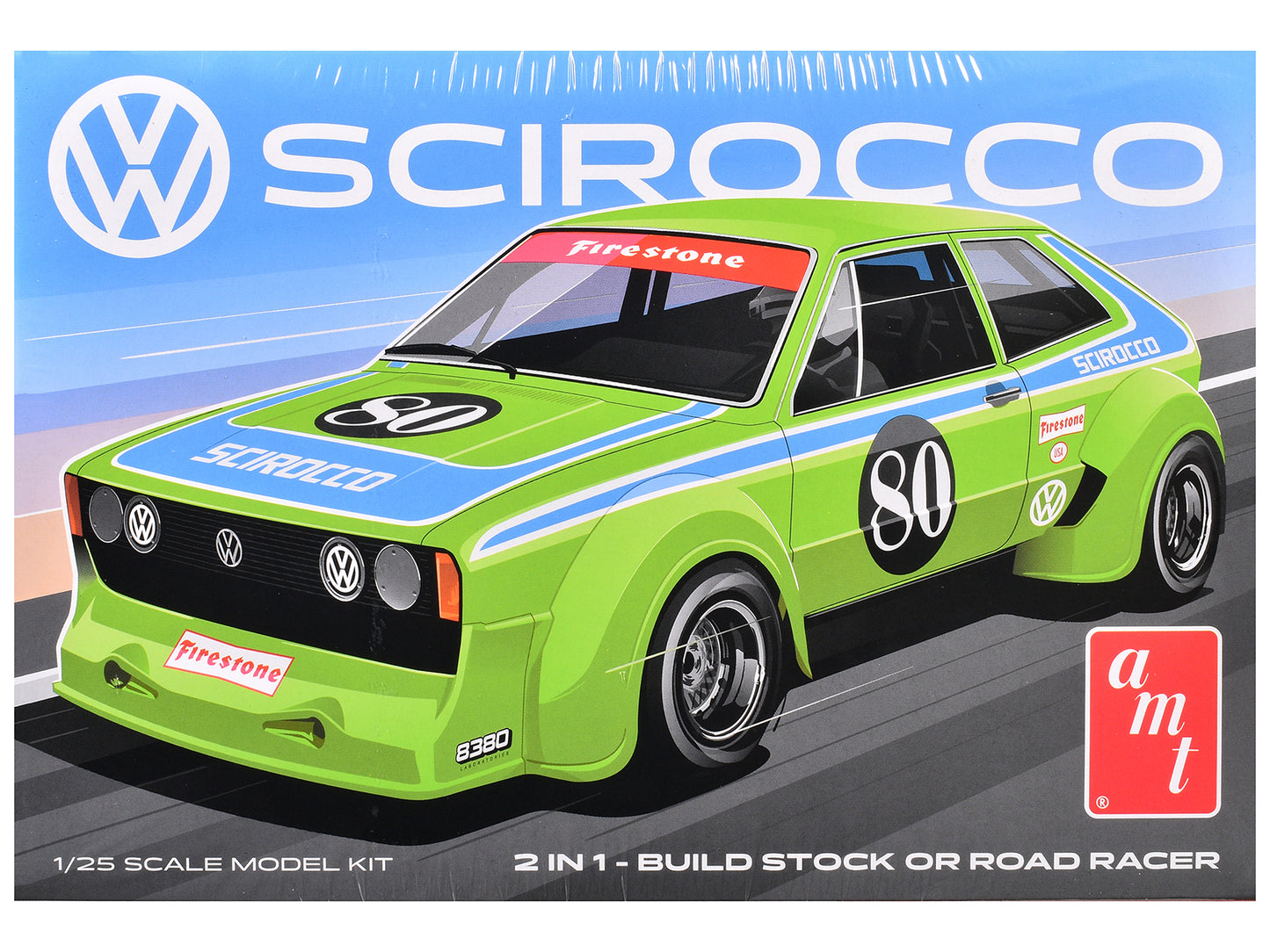 Skill 2 Model Kit Volkswagen Scirocco "T/A Champ" 1/25 Scale Model by AMT-DiecastModeler.com