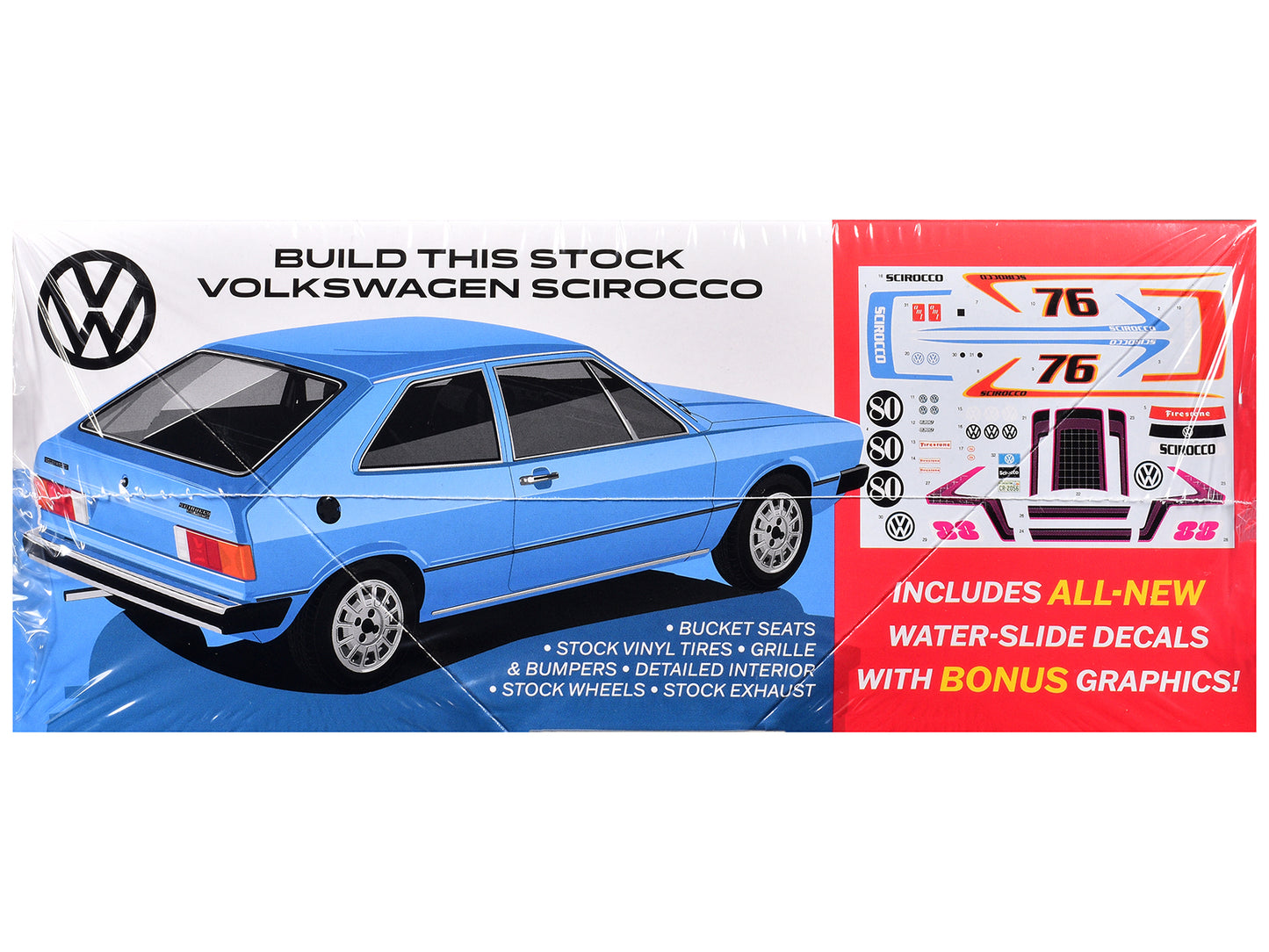 Skill 2 Model Kit Volkswagen Scirocco "T/A Champ" 1/25 Scale Model by AMT-DiecastModeler.com