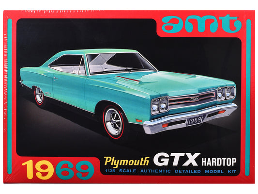 Skill 2 Model Kit 1969 Plymouth GTX Hardtop 1/25 Scale Model by AMT-DiecastModeler.com