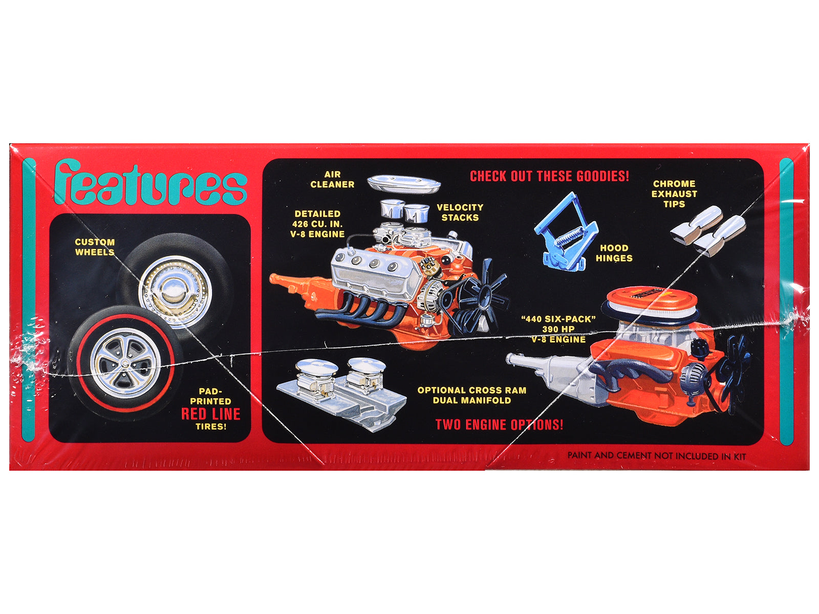 Skill 2 Model Kit 1969 Plymouth GTX Hardtop 1/25 Scale Model by AMT-DiecastModeler.com