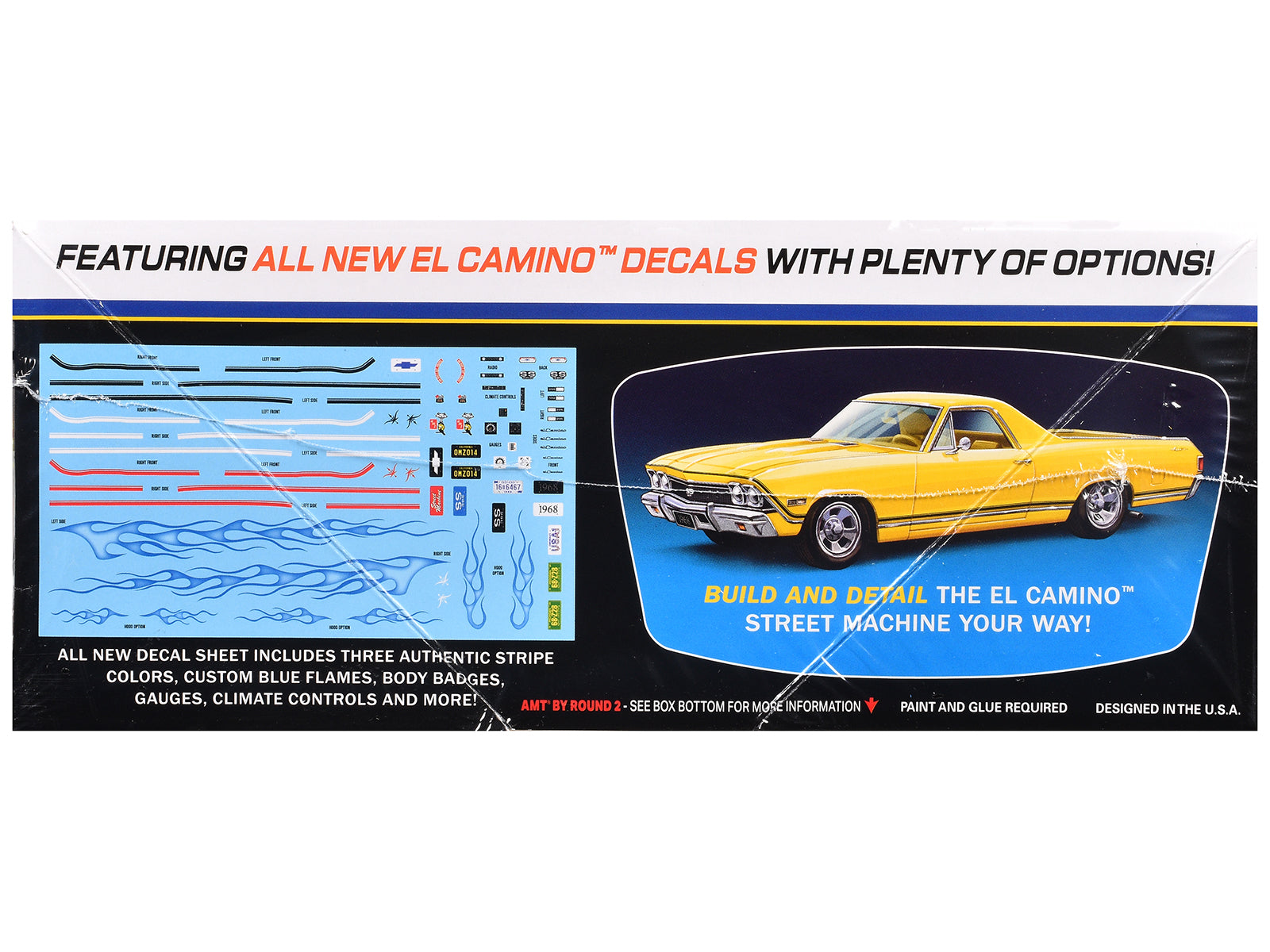 Skill 2 Model Kit 1968 Chevrolet El Camino Street Machine 1/25 Scale Model by AMT-DiecastModeler.com