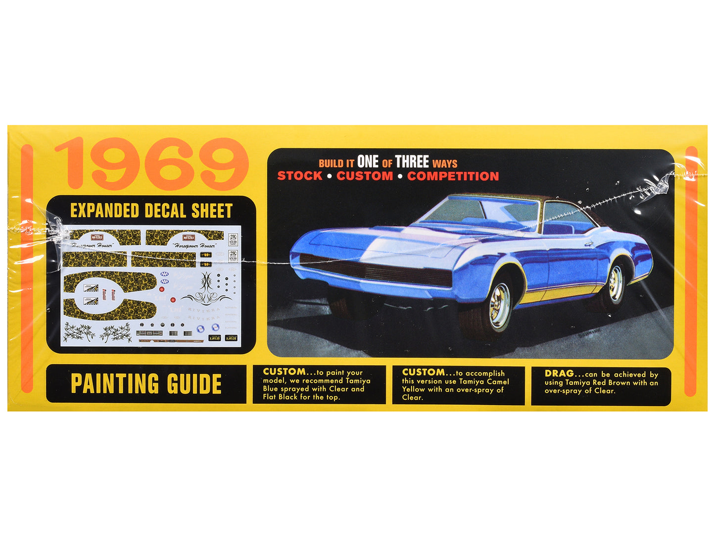 Skill 2 Model Kit 1969 Buick Riviera 1/25 Scale Model by AMT-DiecastModeler.com