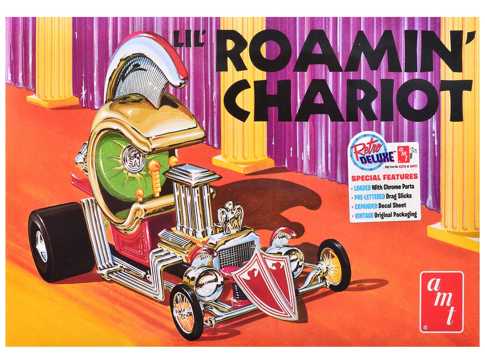 Skill 2 Model Kit "Lil' Roamin'" Chariot Show Rod 1/25 Scale Model by AMT-DiecastModeler.com