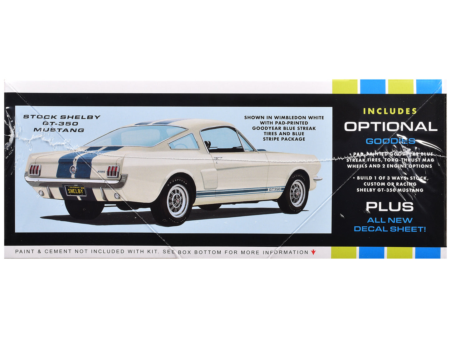 Skill 2 Model Kit 1966 Shelby Mustang GT-350 1/25 Scale Model by AMT-DiecastModeler.com