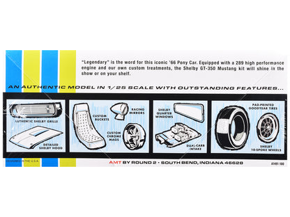 Skill 2 Model Kit 1966 Shelby Mustang GT-350 1/25 Scale Model by AMT-DiecastModeler.com