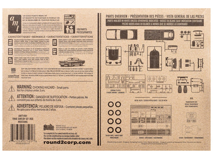 Skill 2 Model Kit 1966 Shelby Mustang GT-350 1/25 Scale Model by AMT-DiecastModeler.com