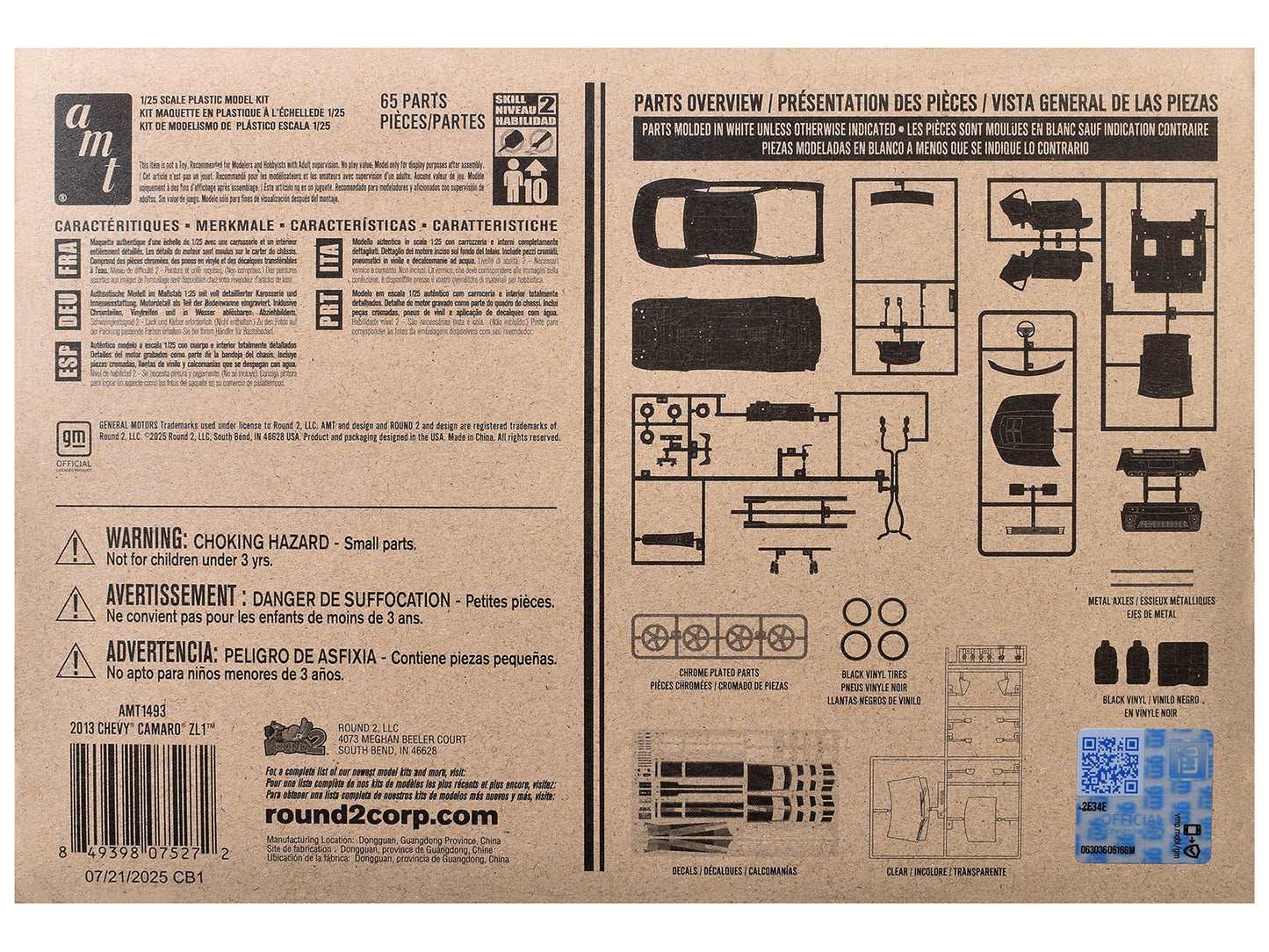 Skill 2 Model Kit 2013 Chevrolet Camaro ZL1 1/25 Scale Model by AMT