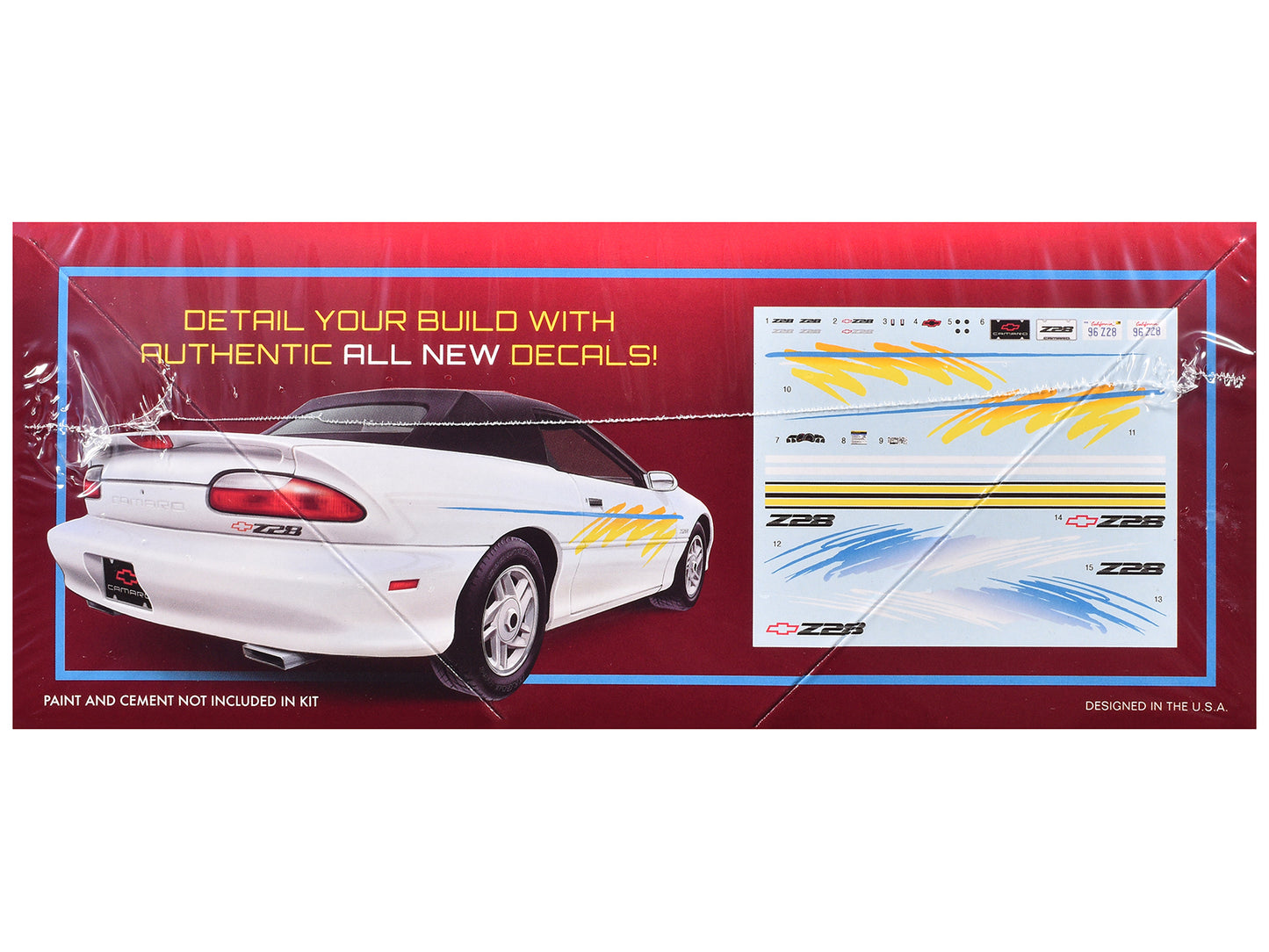 Skill 2 Model Kit 1996 Chevrolet Camaro Z28 Convertible 1/25 Scale Model by AMT-DiecastModeler.com
