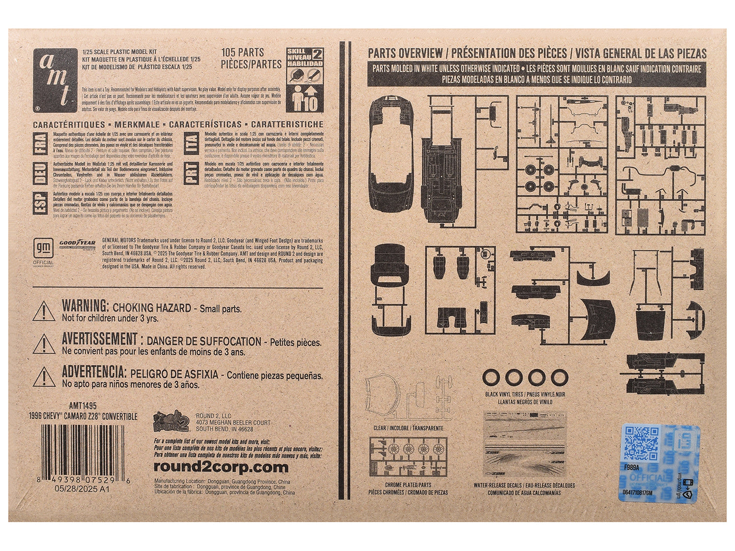Skill 2 Model Kit 1996 Chevrolet Camaro Z28 Convertible 1/25 Scale Model by AMT