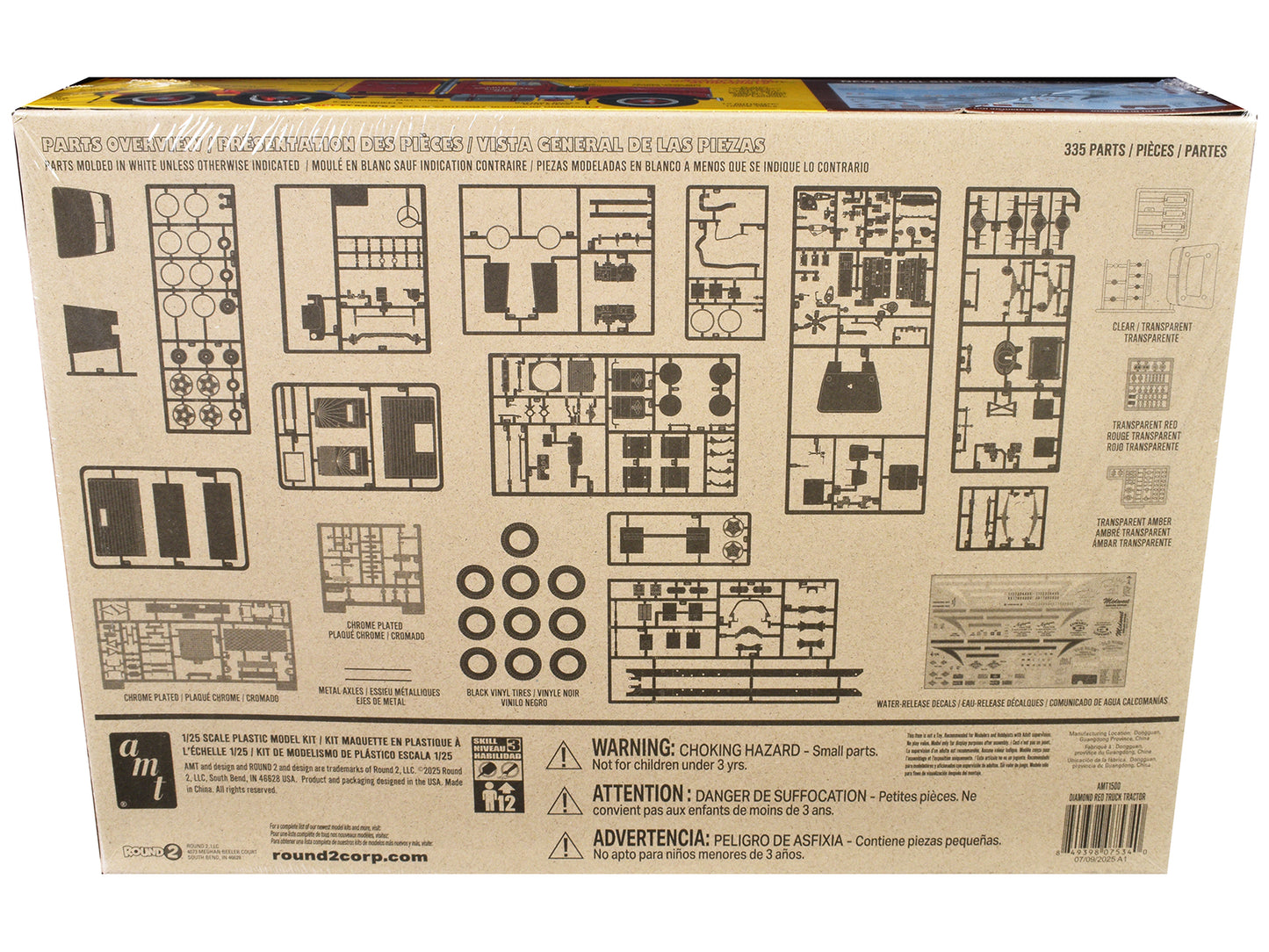 Skill 3 Model Kit Diamond Reo Truck Tractor 1/25 Scale Model by AMT
