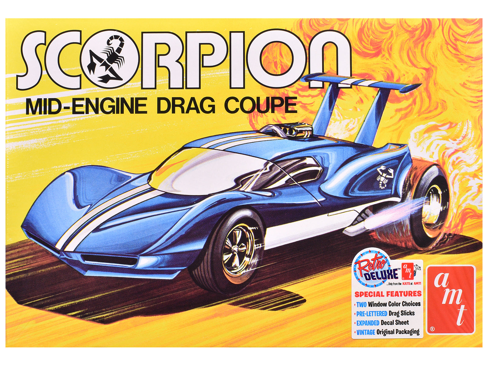 Skill 3 Model Kit Scorpion Mid-Engine Drag Coupe 1/25 Scale Model by AMT-DiecastModeler.com
