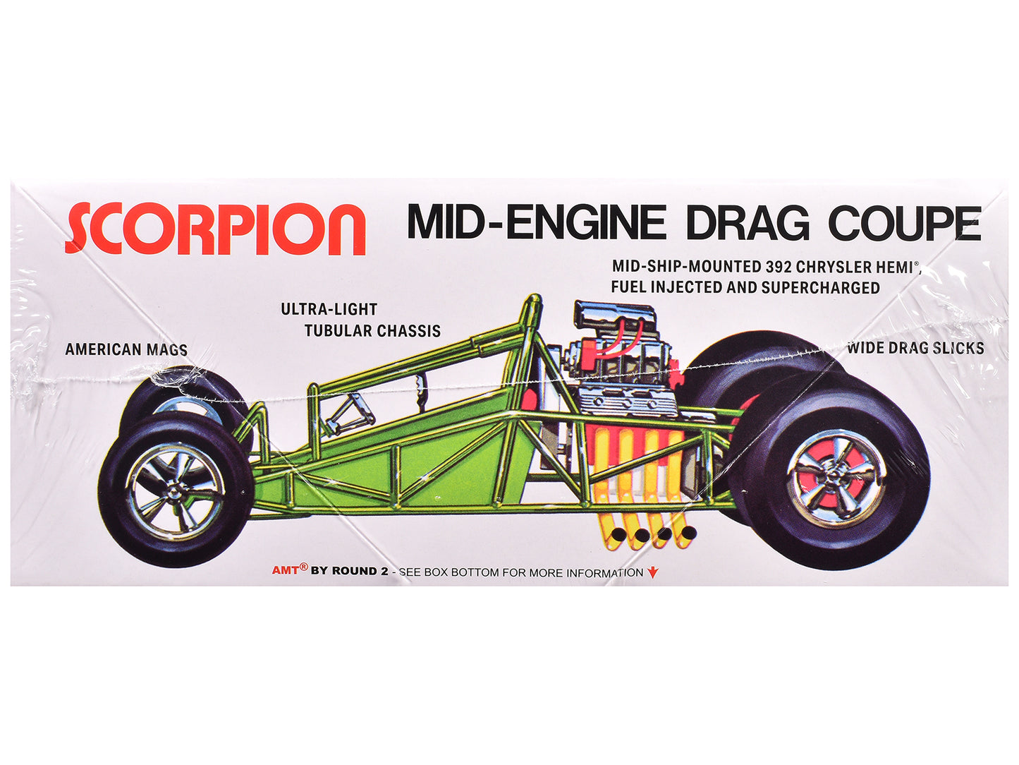 Skill 3 Model Kit Scorpion Mid-Engine Drag Coupe 1/25 Scale Model by AMT