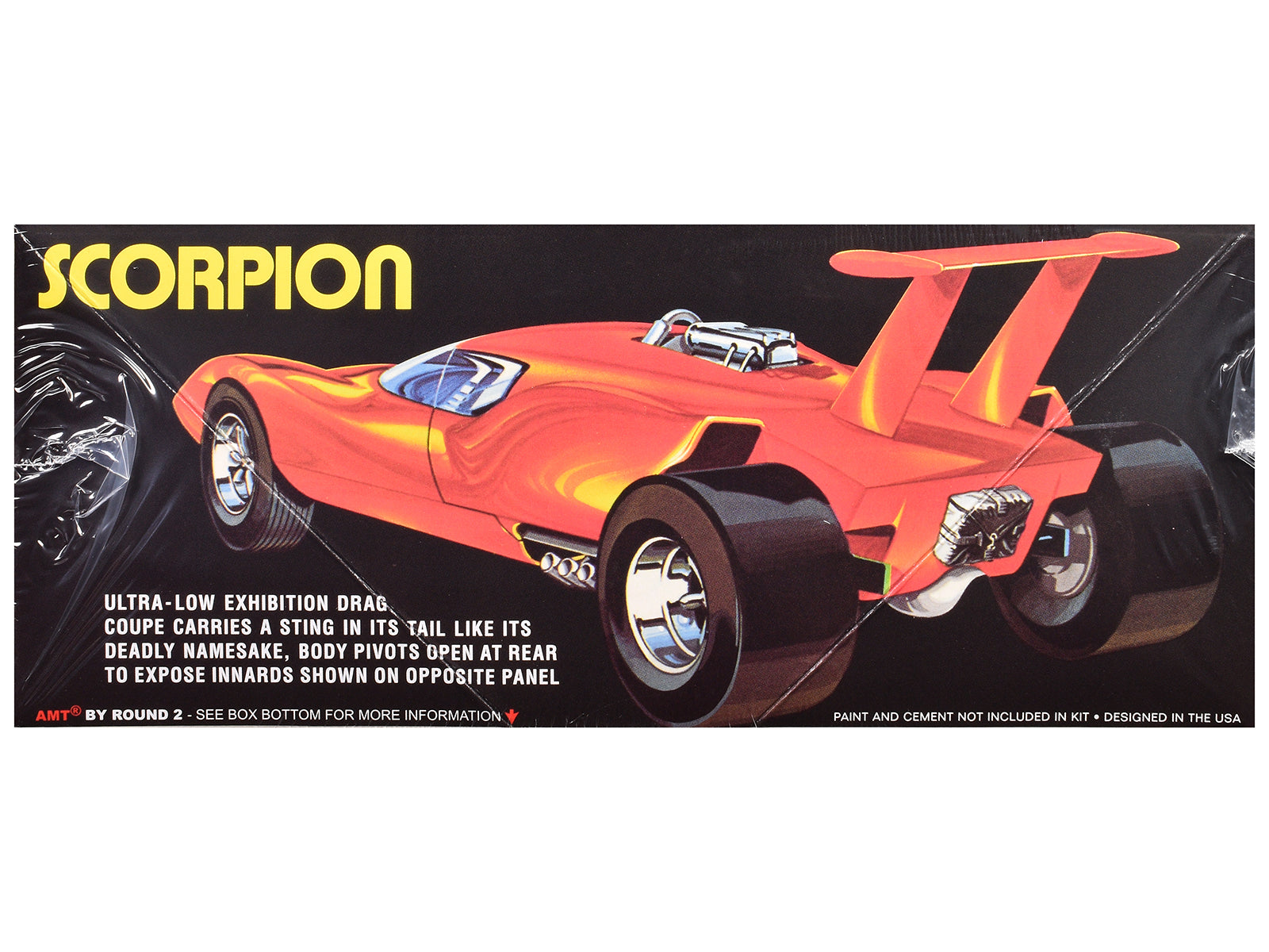Skill 3 Model Kit Scorpion Mid-Engine Drag Coupe 1/25 Scale Model by AMT-DiecastModeler.com
