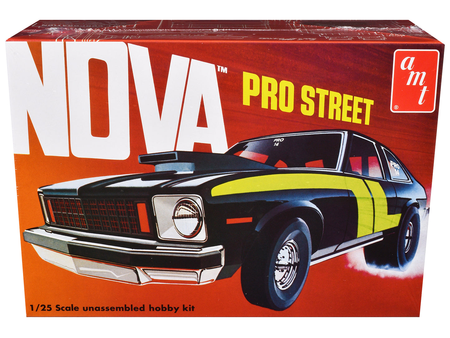 Skill 2 Model Kit Chevrolet Nova Pro Street 1/25 Scale Model by AMT-DiecastModeler.com