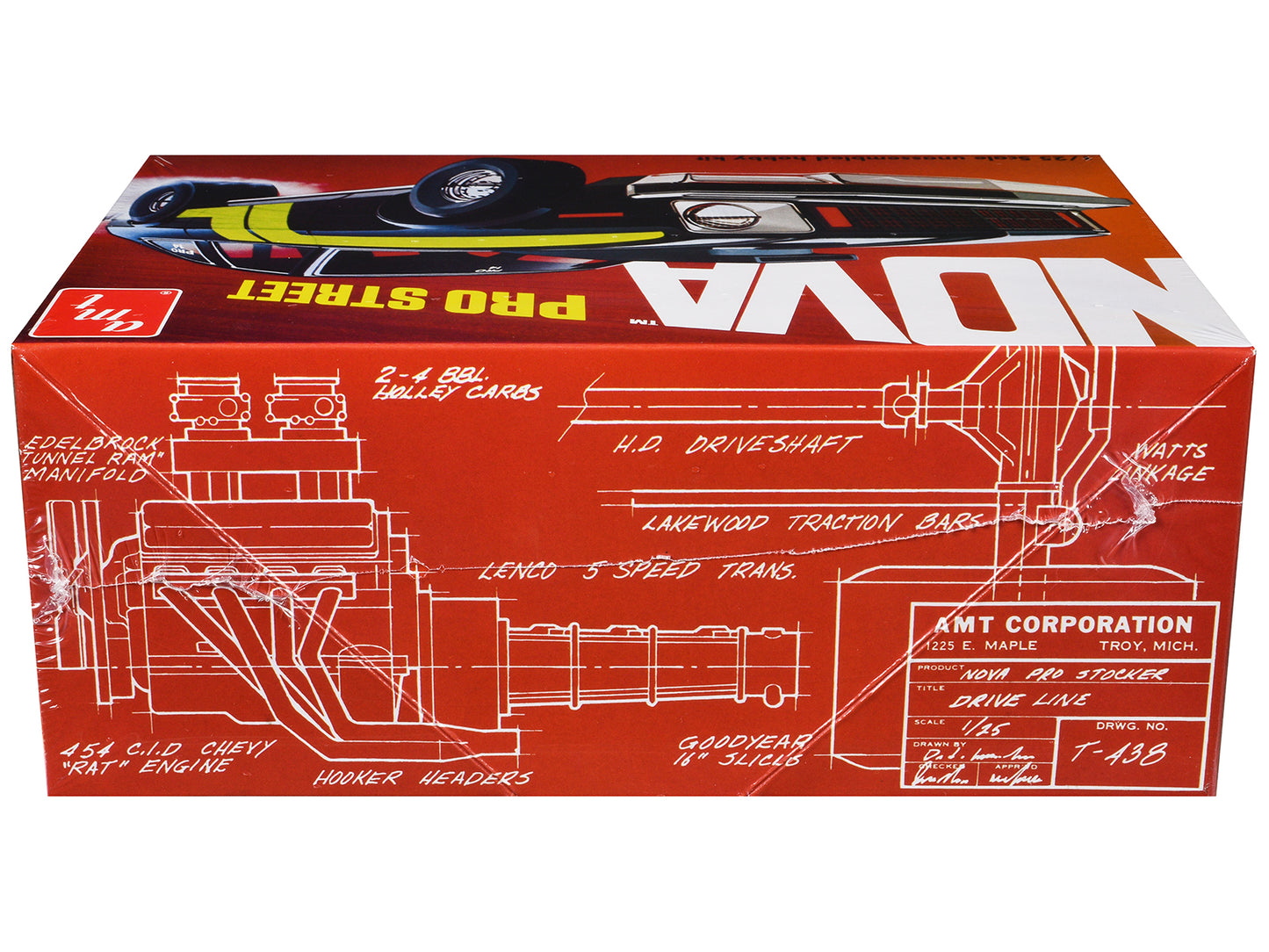 Skill 2 Model Kit Chevrolet Nova Pro Street 1/25 Scale Model by AMT-DiecastModeler.com