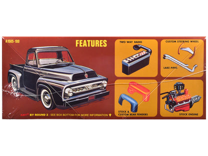 Skill 2 Model Kit 1953 Ford Pickup Truck "Baja Patrol" 1/25 Scale Model by AMT-DiecastModeler.com