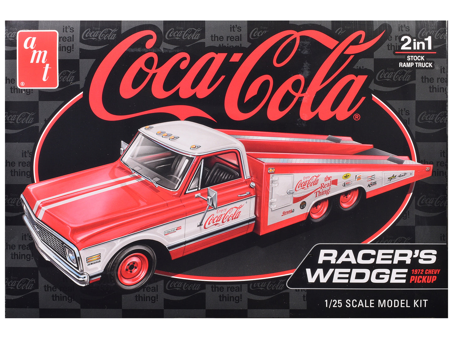 Skill 2 Model Kit 1972 Chevrolet Pickup Truck "Racer's Wedge" 2-in-1 Kit "Coca-Cola" 1/25 Scale Model by AMT