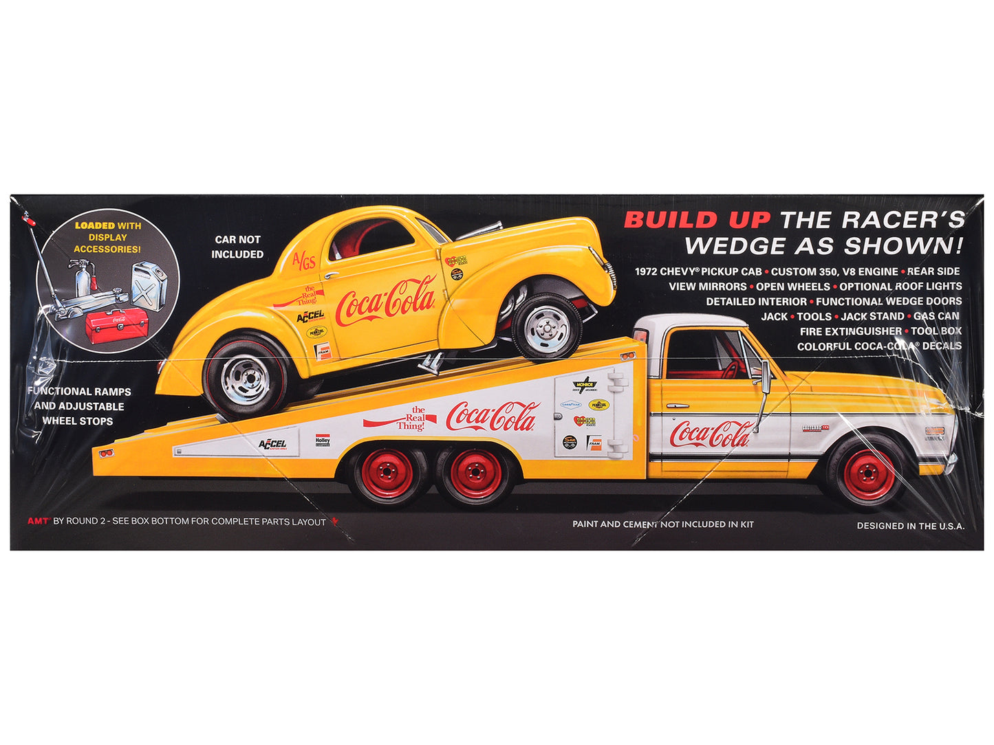 Skill 2 Model Kit 1972 Chevrolet Pickup Truck "Racer's Wedge" 2-in-1 Kit "Coca-Cola" 1/25 Scale Model by AMT