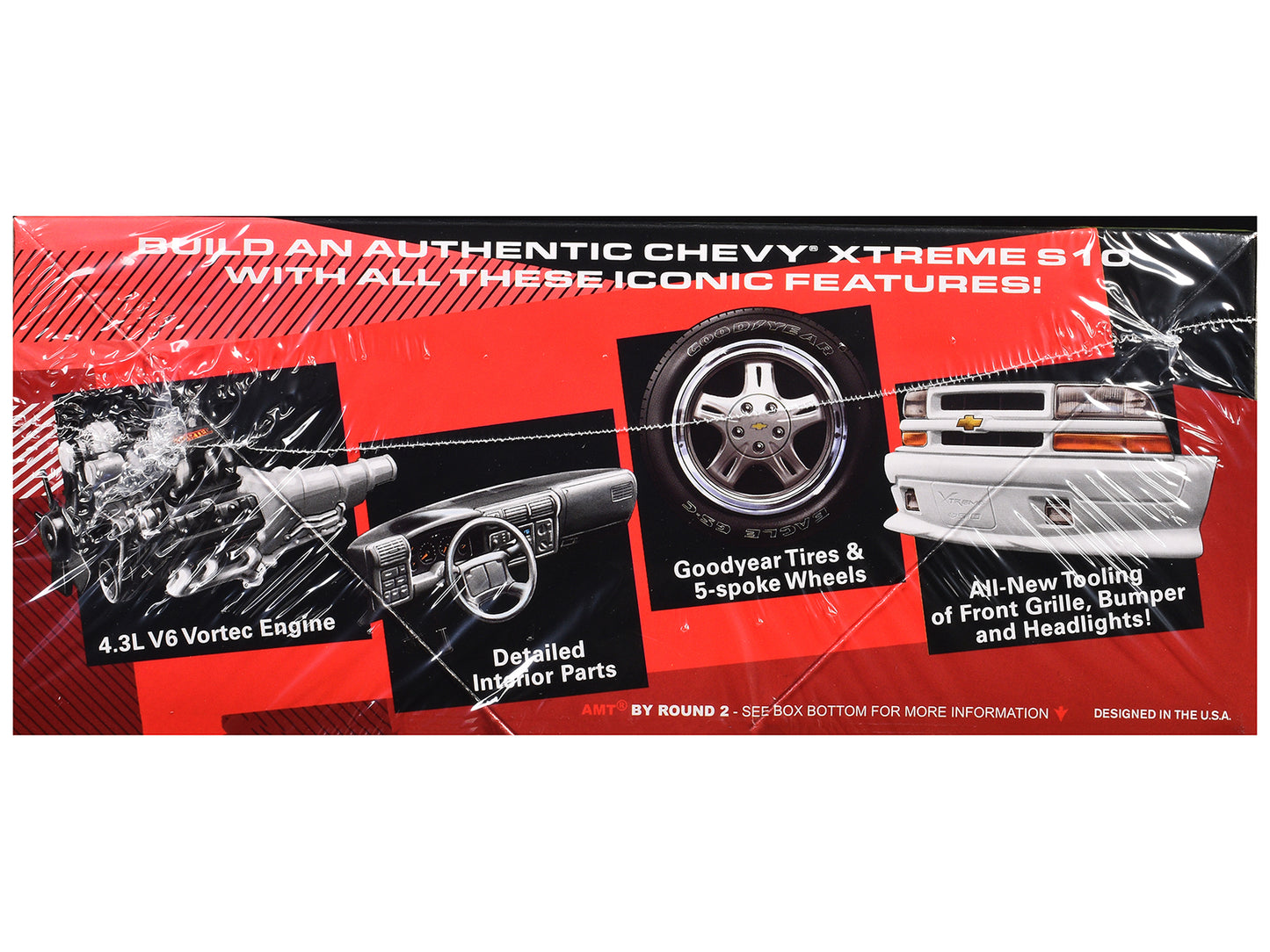 Skill 2 Model Kit 1999 Chevrolet S-10 Xtreme Pickup Truck 1/25 Scale Model by AMT-DiecastModeler.com