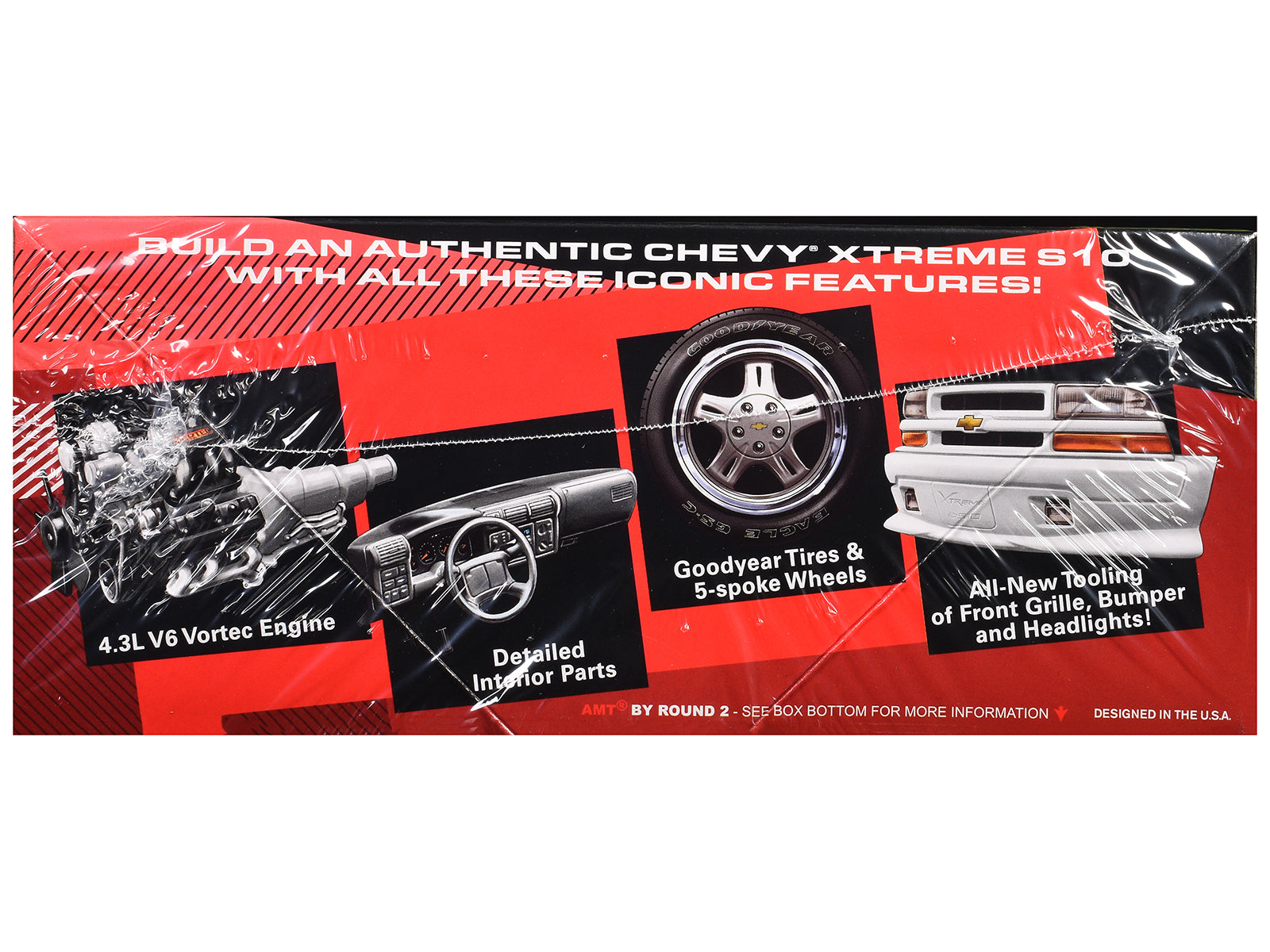 Skill 2 Model Kit 1999 Chevrolet S-10 Xtreme Pickup Truck 1/25 Scale Model by AMT-DiecastModeler.com