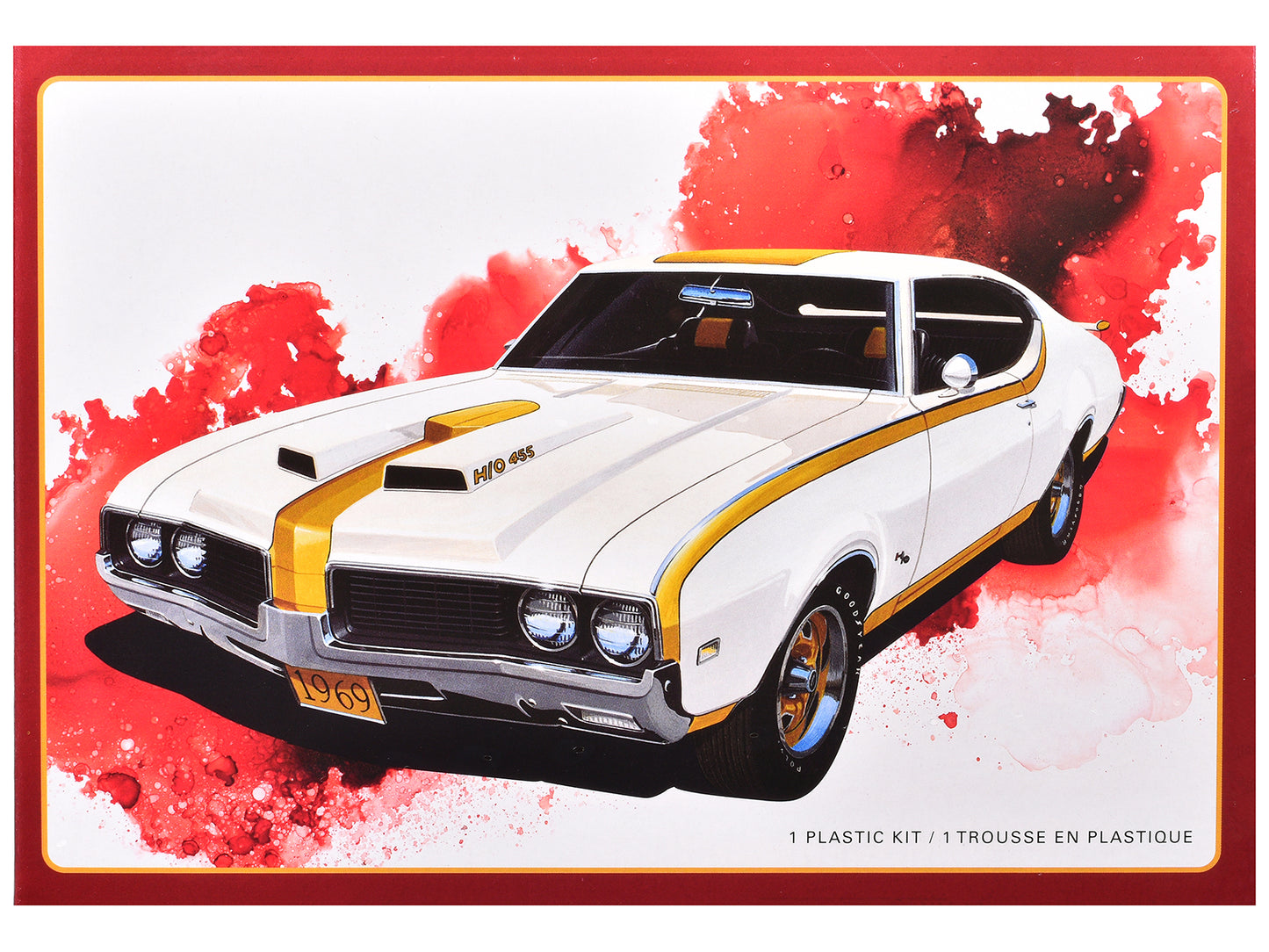 Skill 2 Model Kit 1969 Hurst Oldsmobile Cutlass 1/25 Scale Model by AMT-DiecastModeler.com