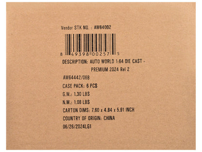 Auto World Premium 2024 Set B of 6 pieces Release 2 1/64 Diecast Model Cars by Auto World-DiecastModeler.com
