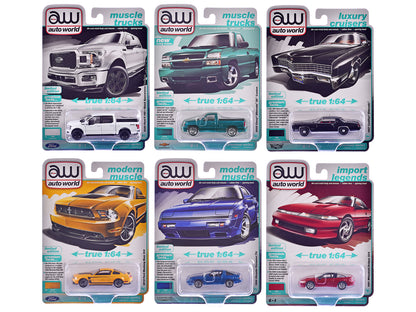 Auto World Premium 2025 Release 1 Set A of 6 pieces 1/64 Diecast Model Cars by Auto World