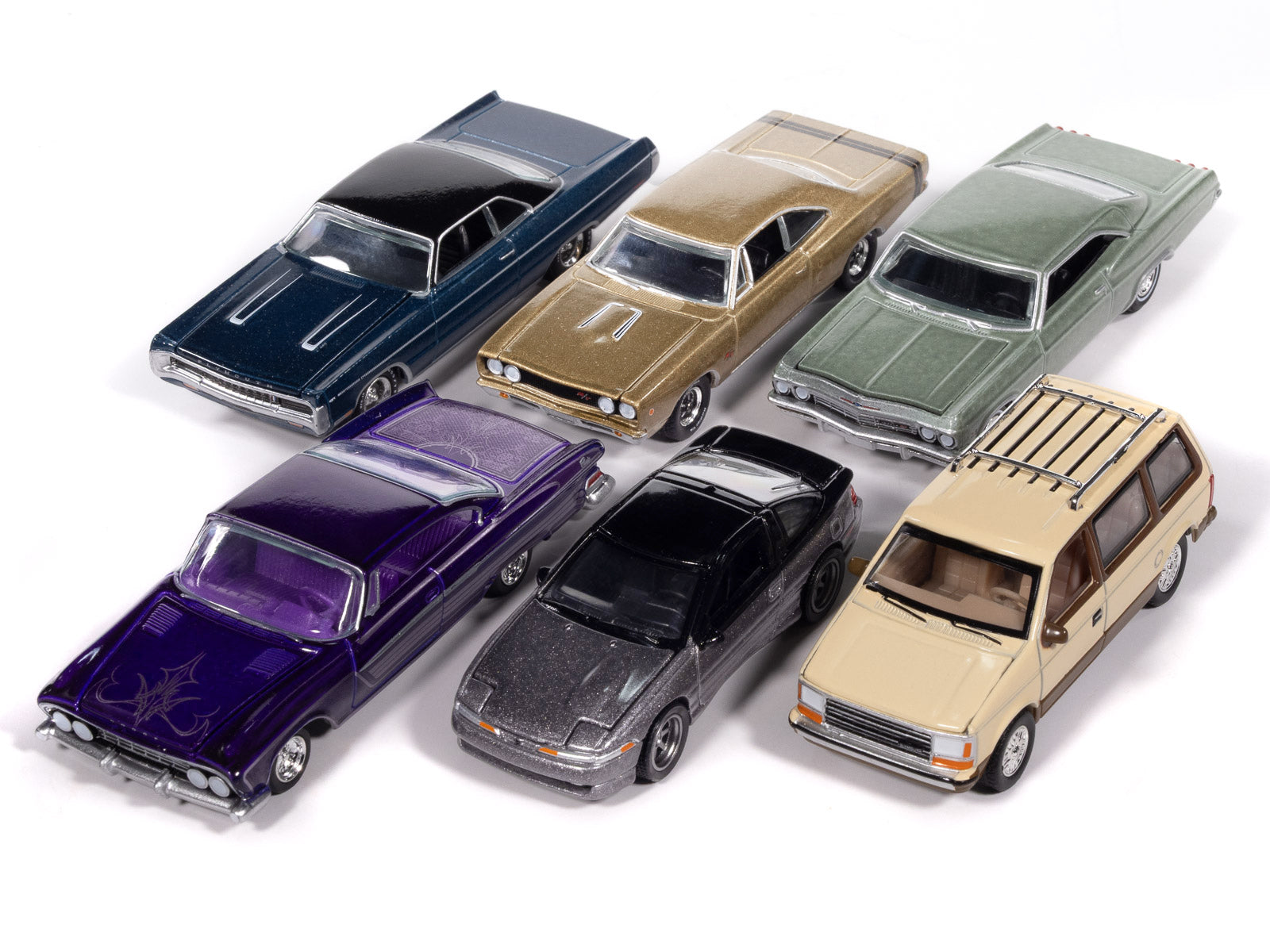 Auto World Premium 2025 Release 2 Set B of 6 pieces 1/64 Diecast Model Cars by Auto World-DiecastModeler.com