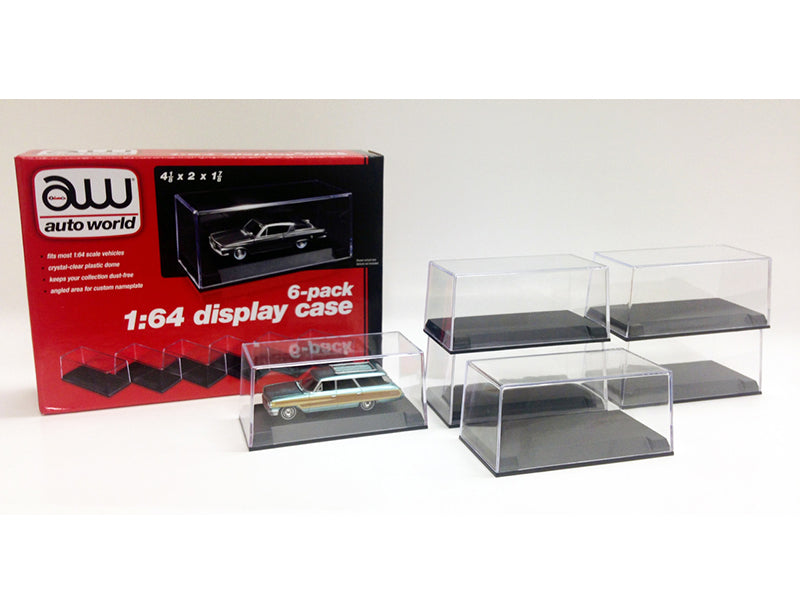6 Collectible Display Show Cases for 1/64 Scale Model Cars by Auto World-DiecastModeler.com