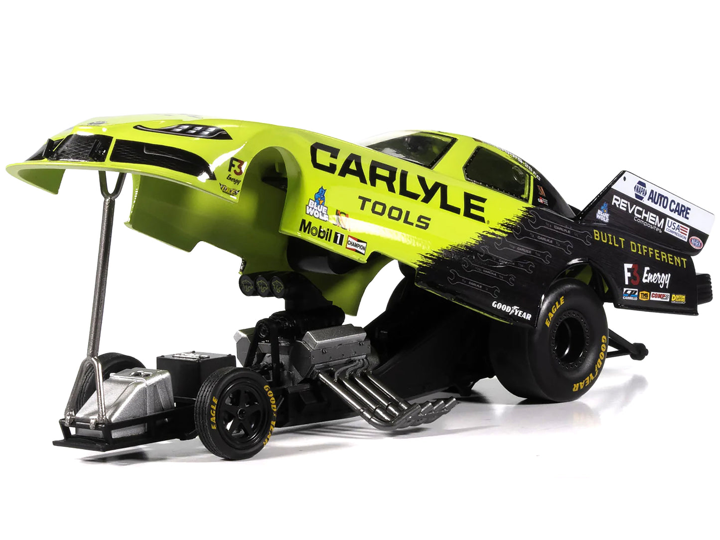 Toyota GR Supra NHRA Funny Car Ron Capps "Carlyle Tools" (2025) Limited Edition 1/24 Diecast Model by Auto World-DiecastModeler.com