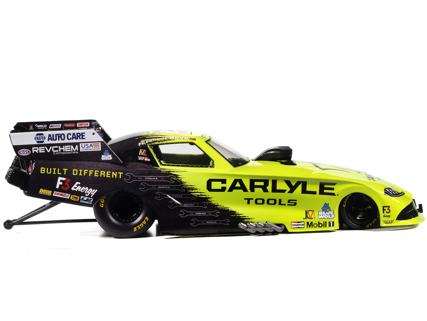 Toyota GR Supra NHRA Funny Car Ron Capps "Carlyle Tools" (2025) Limited Edition 1/24 Diecast Model by Auto World-DiecastModeler.com