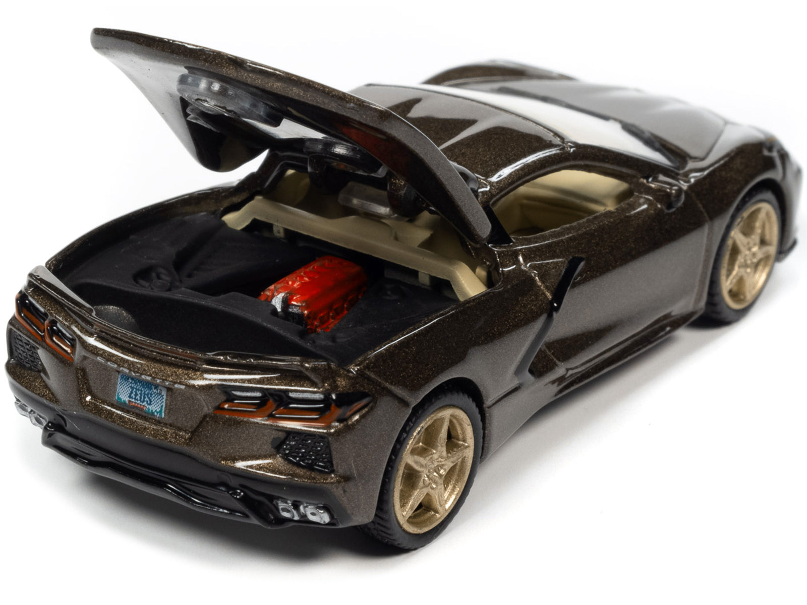 2020 Chevrolet Corvette Zeus Bronze Metallic "Sports Cars" Limited Edition 1/64 Diecast Model Car by Auto World-DiecastModeler.com